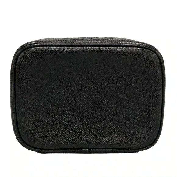 Auth CHANEL - A01997 Black Calfskin Vanity Bag Gold hardware - Picture 6 of 16